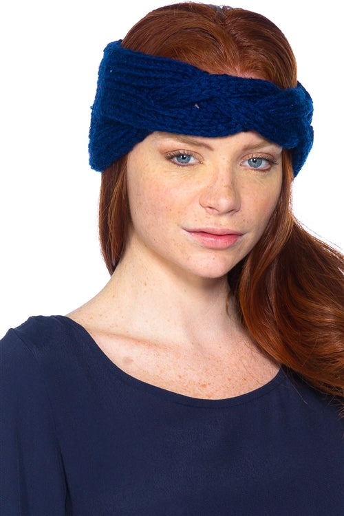 Knotted Navy Headband