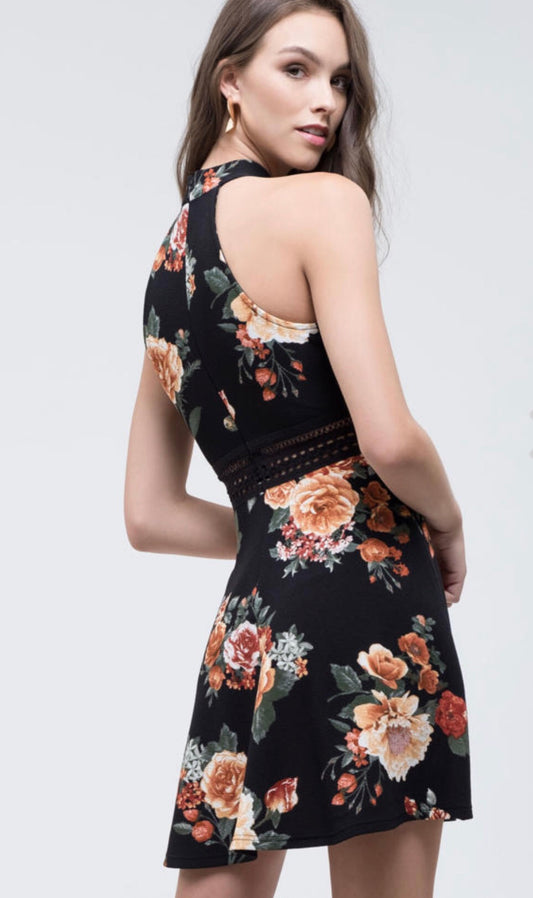 Floral Halter Dress