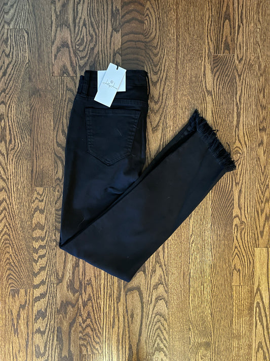 Black Frayed Hem Jelly Jeans