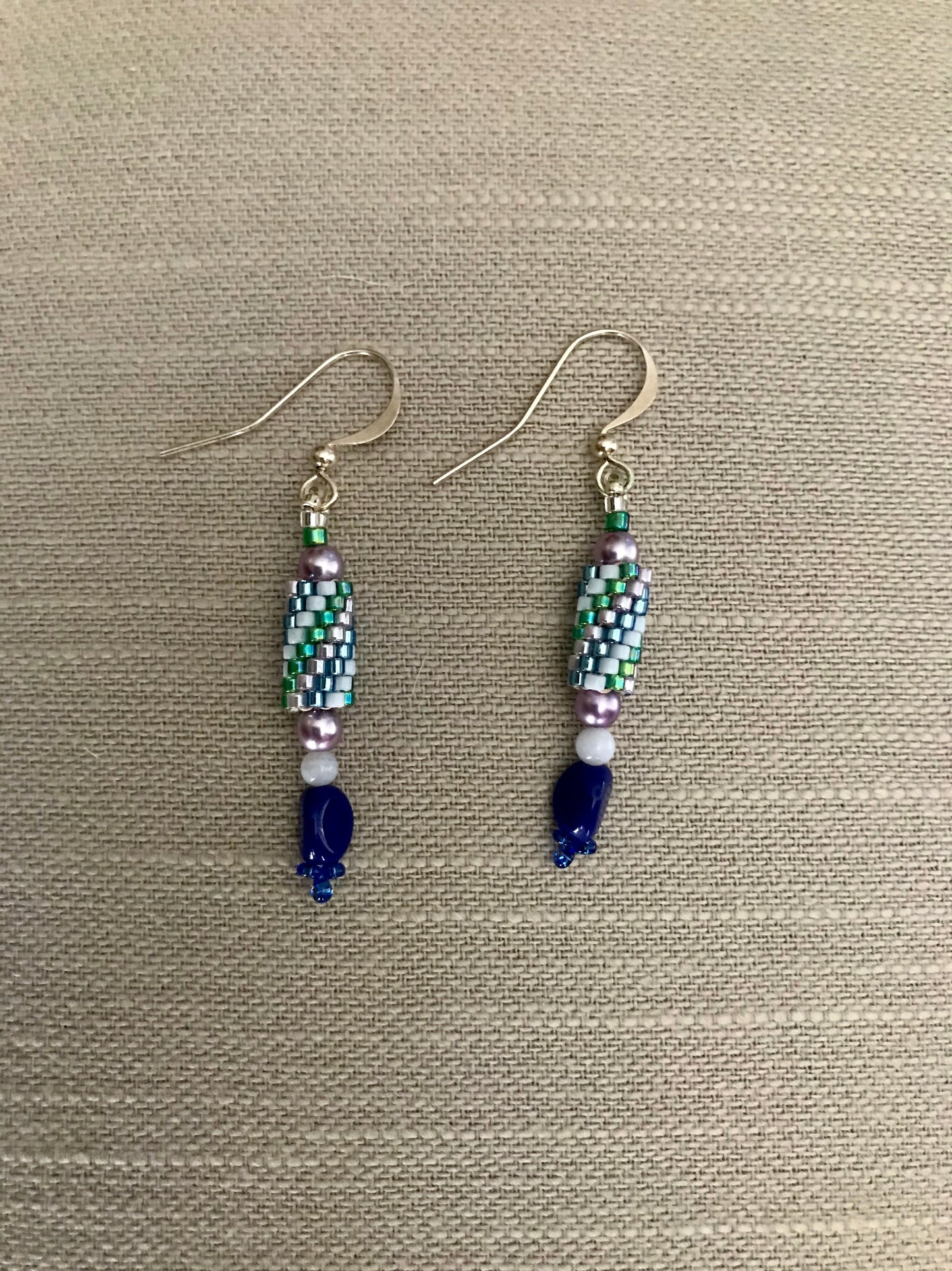 Geometric Beaded Necklace & Earring Set