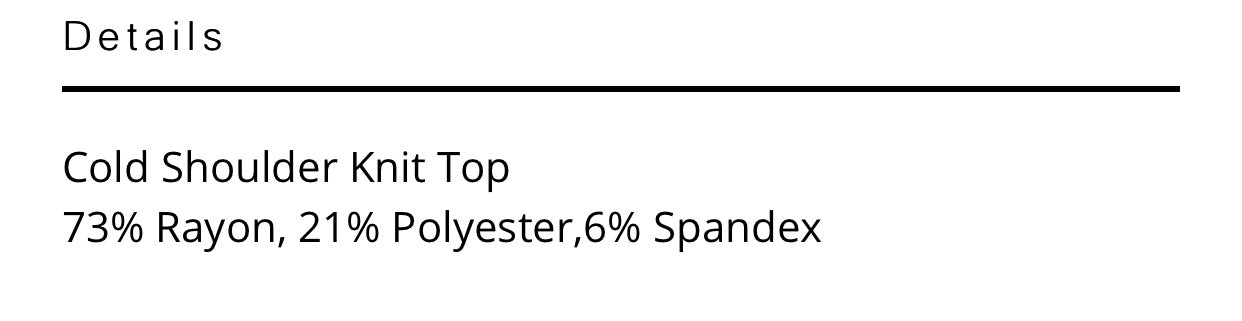 Grey Cold Shoulder Sweater