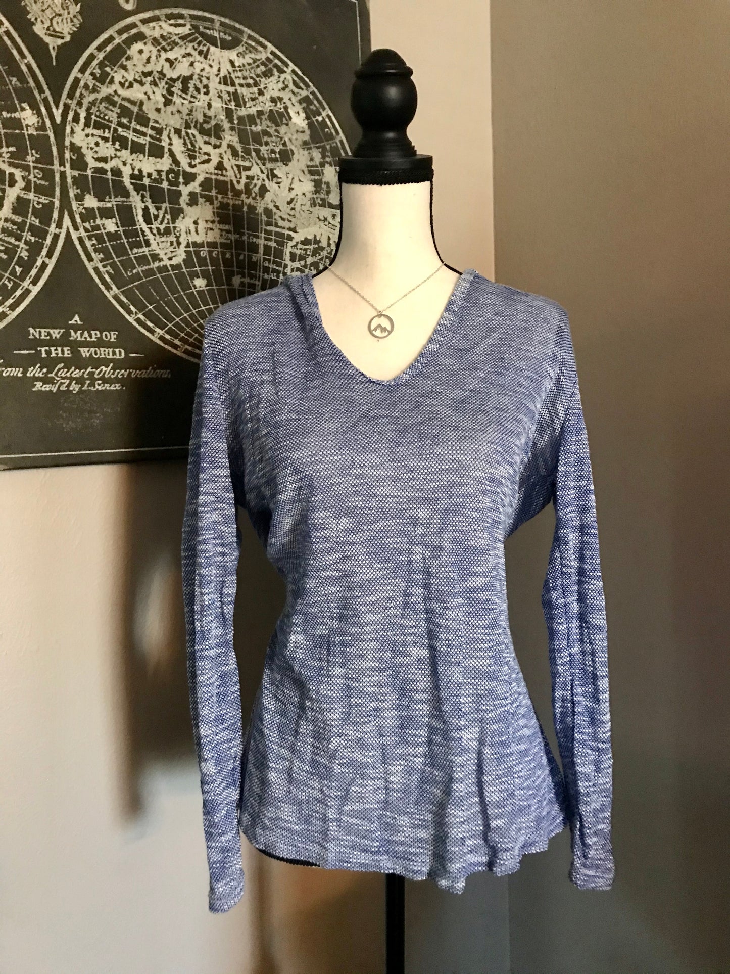 Periwinkle Hooded Shirt