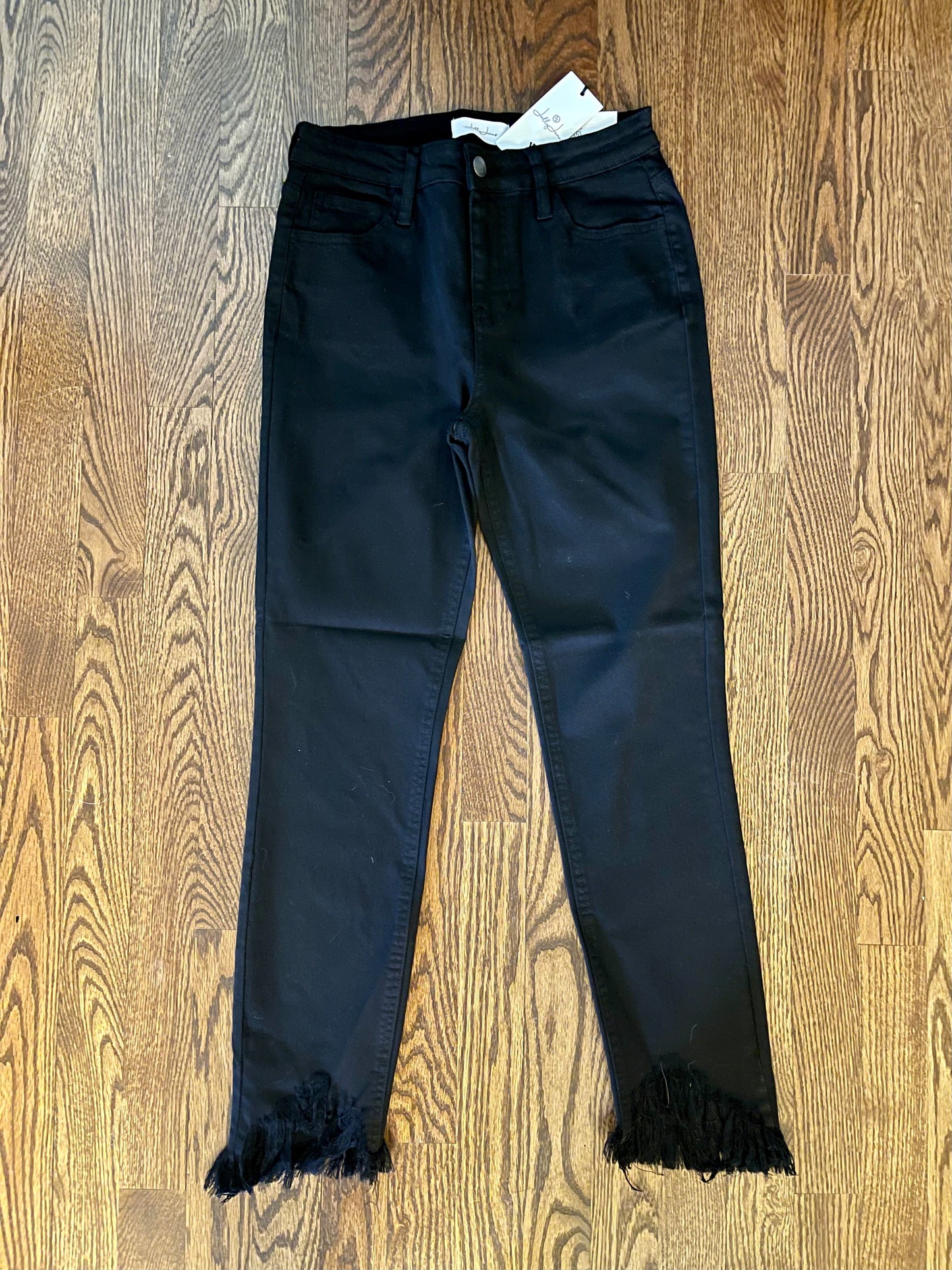 Black Frayed Hem Jelly Jeans