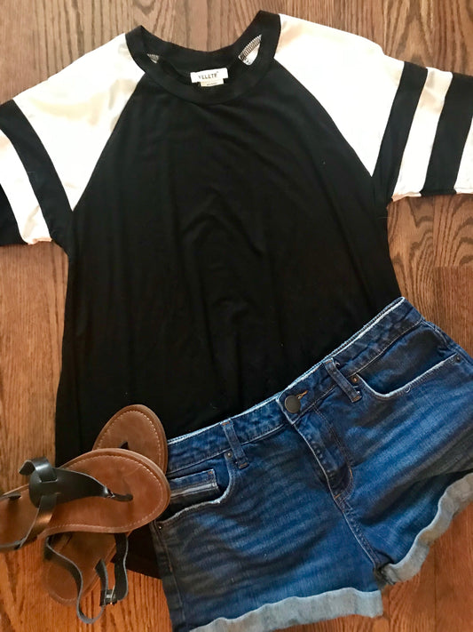 Black Baseball Tee