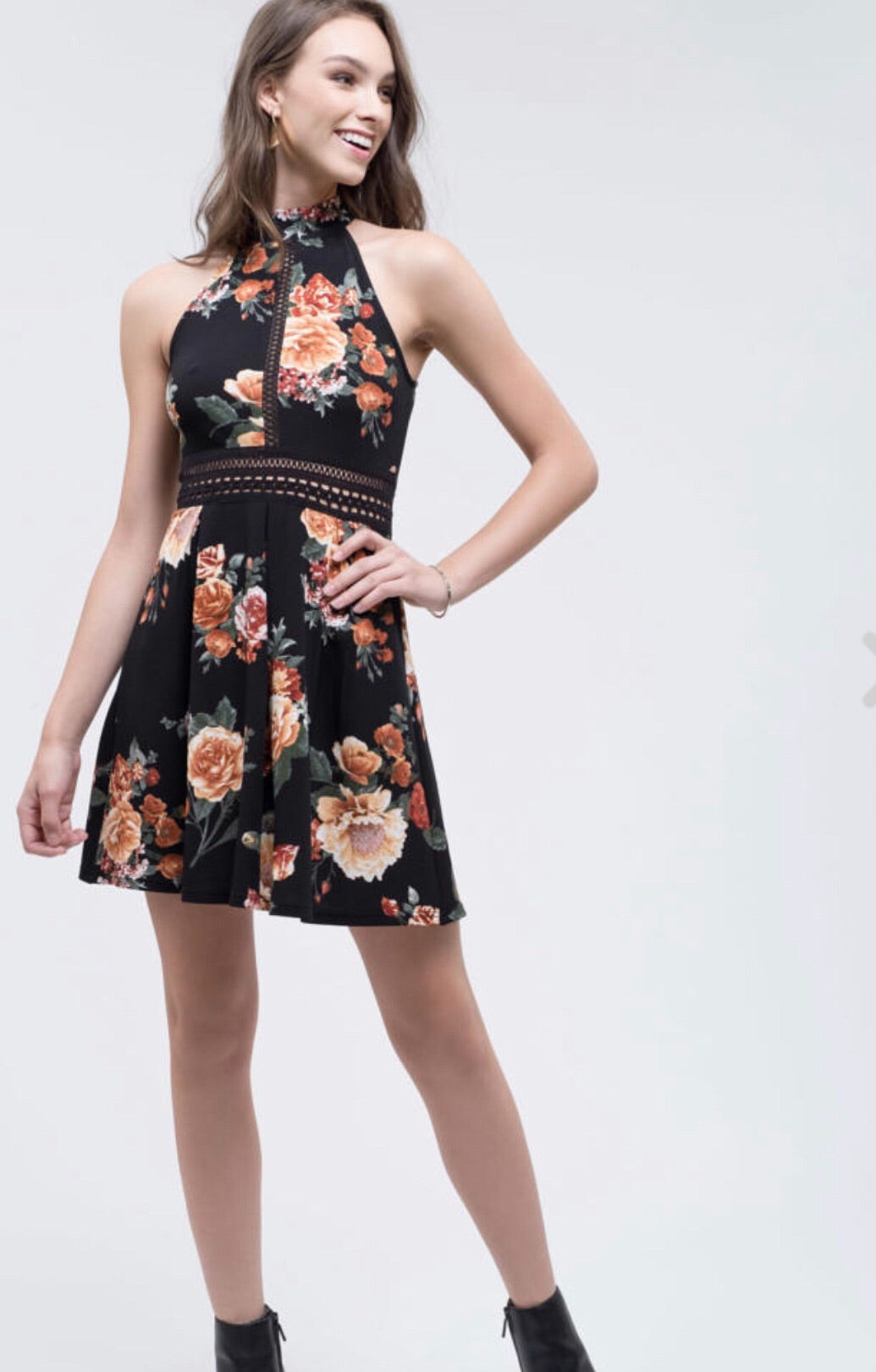 Floral Halter Dress