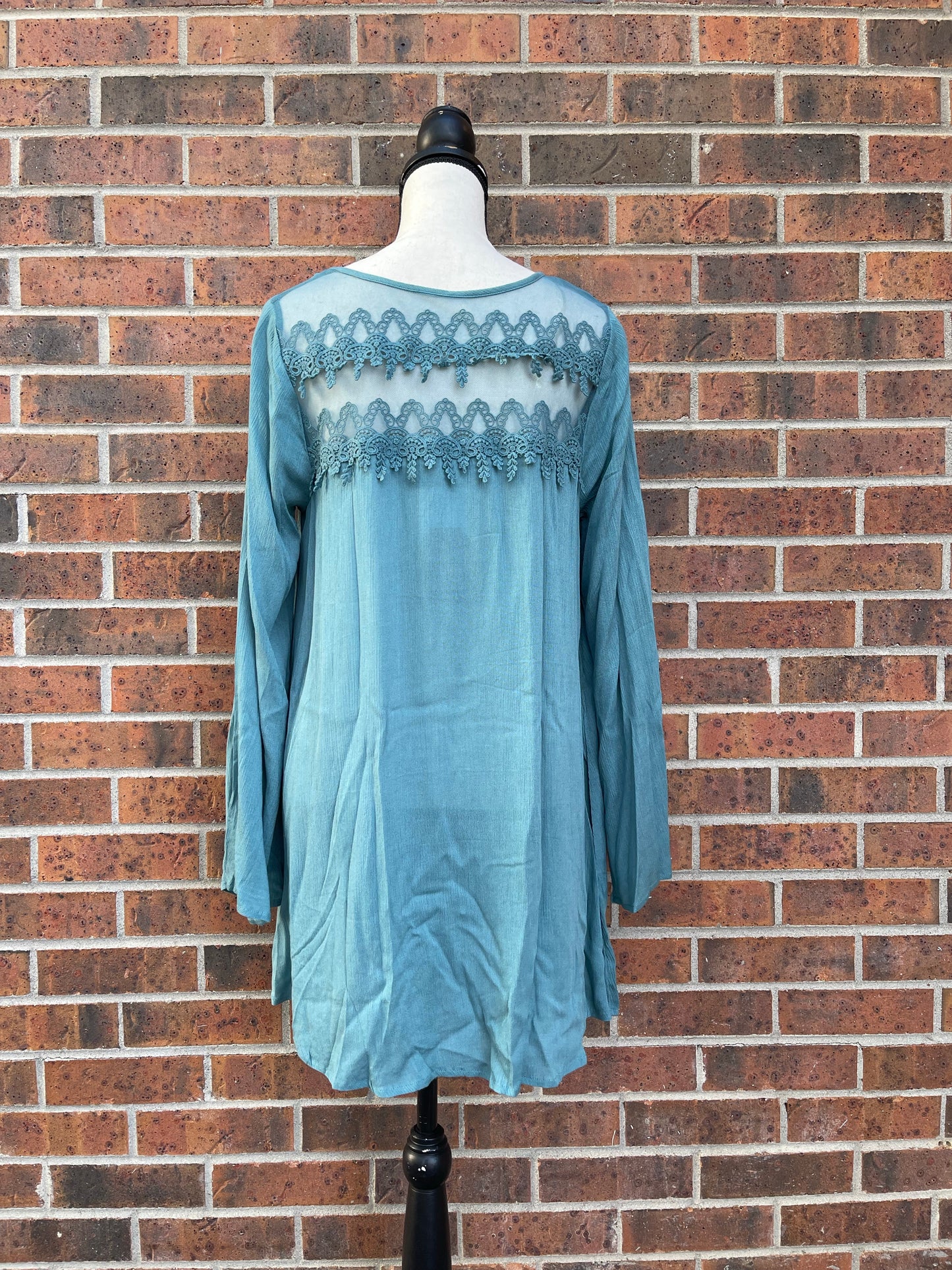 Teal Lace Detailed Tunic