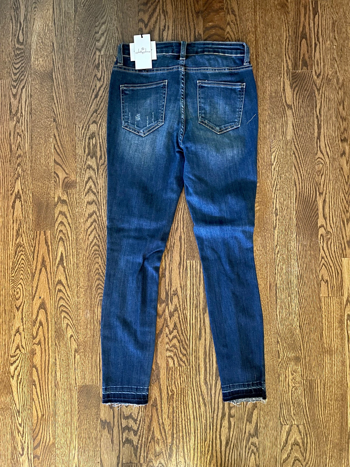 Distressed Frayed Hem Jelly Jeans