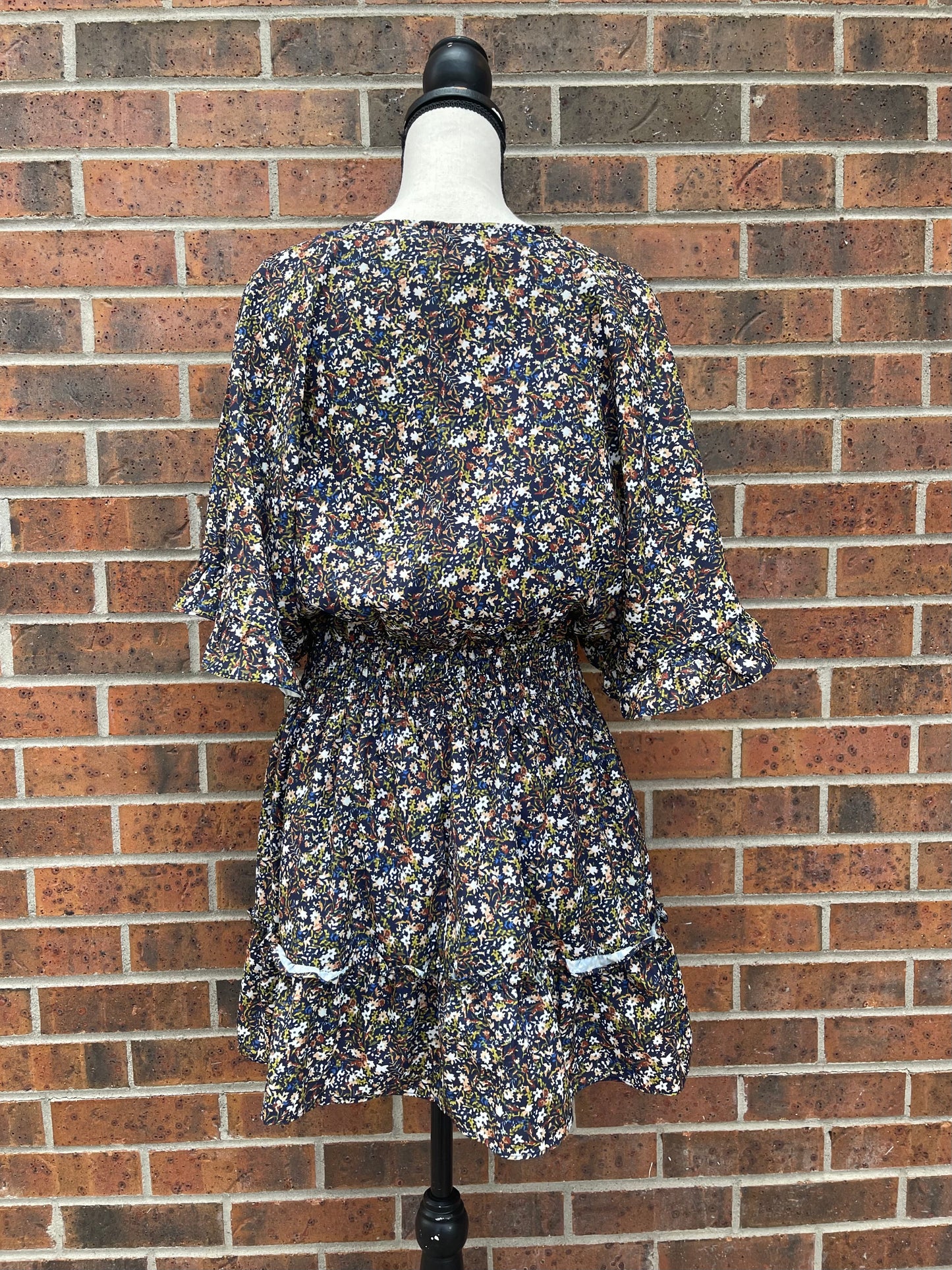 Navy Floral Dress