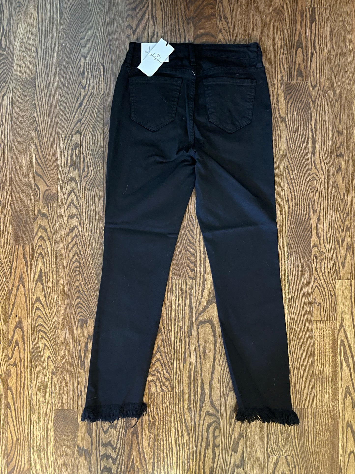 Black Frayed Hem Jelly Jeans