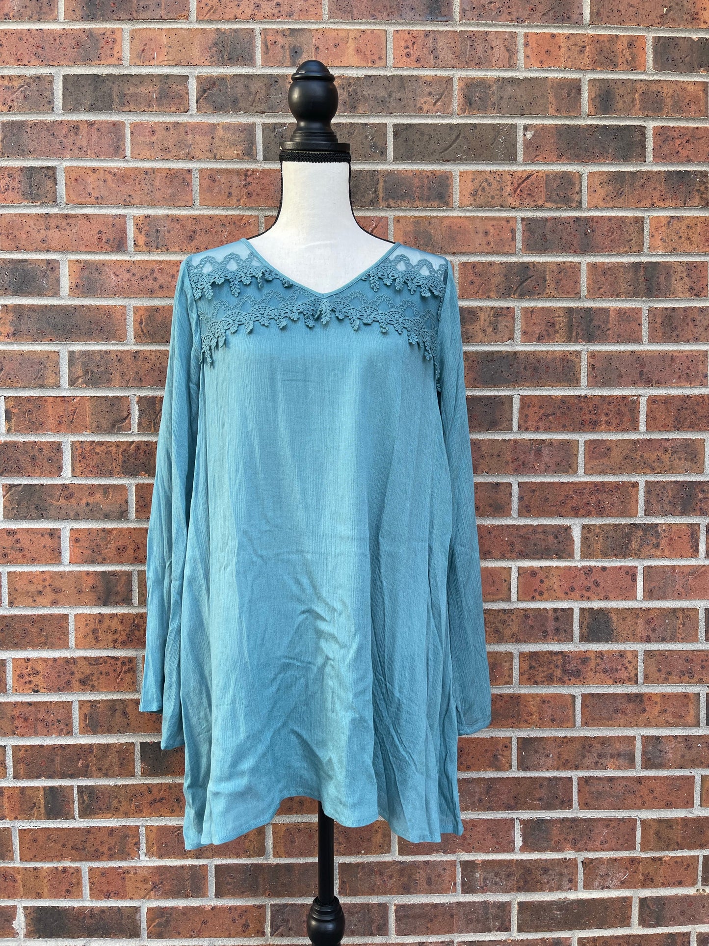 Teal Lace Detailed Tunic
